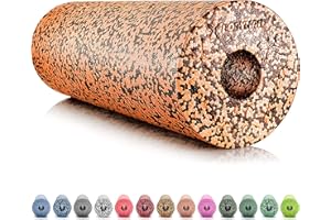 BODYMATE Rouleau de Massage fascias Standard L45cm Ø15cm dureté Moyenne + E-Book Gratuit - Noir/Orange