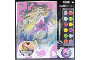 DIAMANTINY Level Up - AQUARELL - Actividad Crystal Art, Diamond Painting Kit, Unicorn, A4, 96331