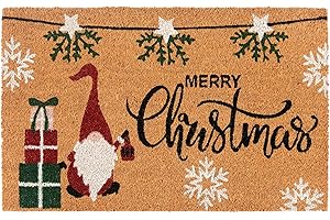 ‎HANSE HOME Hanse Home Kokos Fußmatte Weihnachten - rutschfeste Schmutzfangmatte Natur für Innen, Fußabtreter Merry Kokosfaser Kokosmatte für Eingangsbereich & überdachten Außenbereich - 40x70cm