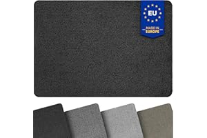 comflor Hochwertige Fußmatte Anthrazit 40x60 groß für Innen & Außen - Schmutzfangmatte rutschfest, waschbar & wetterfest - Fussmatte für Eingangsbereich & Aussenbereich - Läufer Flur dünn