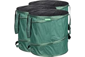 GardenMate pack of 3 x 85L pop-up garden waste bags made of 600D Oxford Polyester (H50 cm, D47 cm)