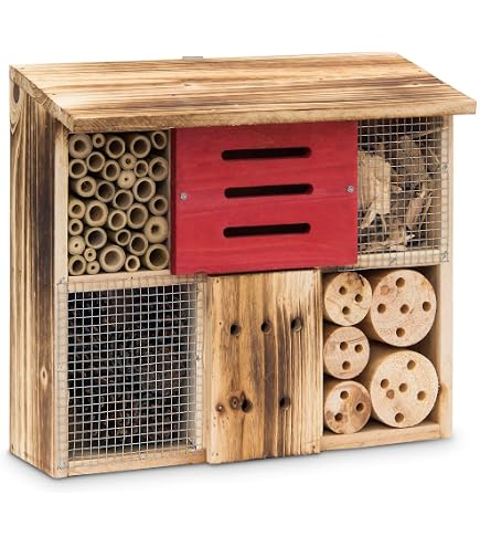 Relaxdays Insektenhotel Mit Metalldach Für Bienen & Schmetterlinge