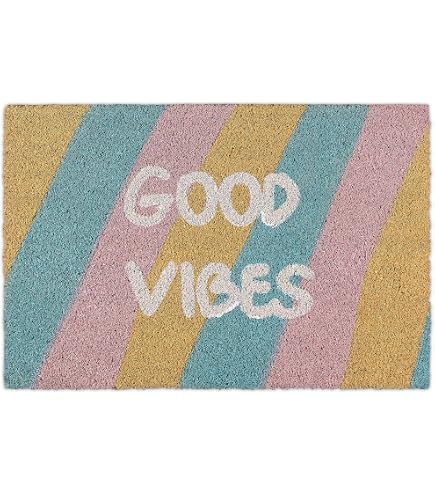 Paillasson Coco Léopard Naturel - Tapis D'Entrée Humour 60x40cm, Antidérapant Intérieur Extérieur