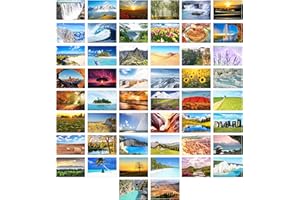Edition Seidel Zestaw 100 kartek pocztowych w jakości premium, z motywami krajobrazu, przyrody, morza, gór, lasów, dolin, 2 x 50 kartek