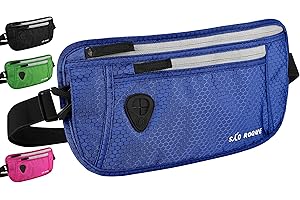 SAO ROQUE ® Bauchtasche Damen Herren, Reisepasshülle Gürteltasche Reise Gadgets mit RFID Blocker, Hüfttasche stylisch, Geldgürtel flach (Schwarz)