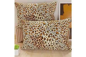 PETTI Artigiani Italiani - Coppia di Federe Cuscino 50x80 cm in Microfibra, Cuscini Arredo Camera da Letto, Divano, Salotto, Set 2 Fodere Copricuscino, Federa Animalier Arancio, 100% Made in Italy