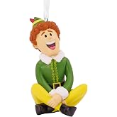 Hallmark Buddy the Elf Hanging Ornament, Christmas Movie Character, Resin Tree Decoration, Yellow & Green