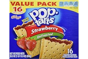 Pop-Tarts Strawberry Unfrosted Toaster Pastries 16 Toaster 29.3 OZ
