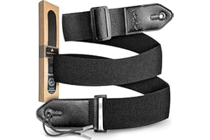 Belfort® Gitarrengurt - Gurt für E-Gitarre, Akustikgitarre, Westerngitarre, E-Bass & Ukulele - Gitarrenband für Erwachsene & Kinder - Gurt Gitarre mit Mikrofaser Leder + E-BOOK