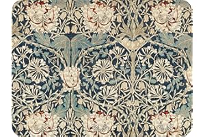 William Morris - Glass Worktop Saver/Protector | Cutting Board - by Pearl Glass (40 x 30cm Medium, Honeysuckle)