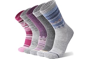 ANTSANG Chaussettes Unisex en Laine Mérinos pour Hommes Femmes Randonnée Marche Chaudes Épaisses Hiver Montantes Chaussures de Travail 5 Paires