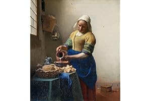Legendarte - Cuadro Lienzo, Impresión Digital - La Lechera - Jan Vermeer - Decoración Pared cm. 80x90