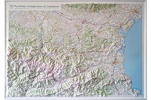 Pyrénées ariégeoises et catalanes : Carte en relief