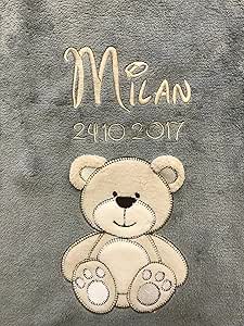Personalisiert Babydecke Mit Name - Weiche Kuscheldecke Für Neugeborene