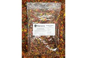 HERONS - Tropical Flakes - For all Tropical Fish - Guppies, Bettas, Neons, Cichlids, Angelfish, Swordtails - Multi-Nutrient Complex - Supports Growth, Colouration and Immune System - 100 Grams