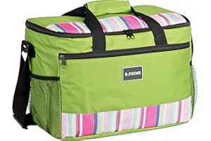 ‎B.PRIME B.PRIME 20L Kühltasche Classic I 36x26x22cm I Isoliertasche I Lunch-Tasche I Kühlbox I Picknick-Tasche I Eistasche I Campingtasche I Picknick I Outdoor I Reisen I Einkauf I Auto