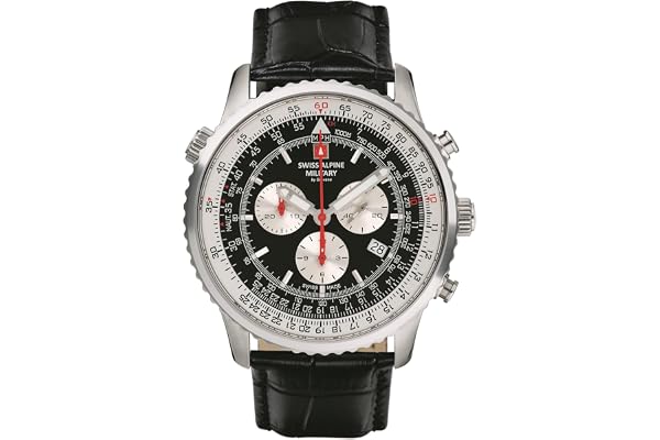 Swiss Alpine Military 7078.9 Montre analogique à quartz pour homme en cuir
