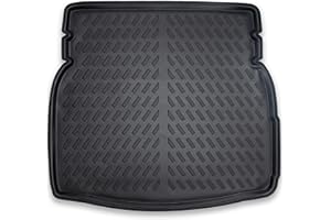 ELMASLINE Bac de coffre pour Mercedes-Benz Classe C W205 à partir de 2015 (berline) | Bord extra haut de 5 cm | Tapis de coffre 3D en caoutchouc
