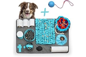 Lead Home Tappeto da fiuto per cani, giocattolo intelligenza per cani di tutte le misure, resistente, lavabile, coperta per animali domestici (blu)