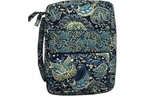 DIWI Quilted Bible Cover Extra Large Sizes 11.25 X 8.25 X 2.75 Inches Good Book Case (XL, C1 Royal Blue)