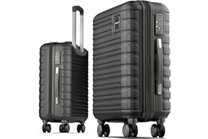Travely Bagages de Cabine 55x40x20cm - Convient pour Ryanair, Lufthansa, Eurowings et co. I 36L Trolley avec roulettes Douces et Serrure TSA Pratique, Valise de Voyage