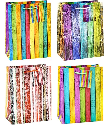 TSI Sachetti Regalo Per Bottiglie - 12 Pezzi, 4 Colori Laura, 36x12x8 Cm