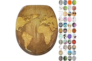 Sanilo Sedile WC, grande scelta di belli copriwater da legno robusto e di alta qualità (Mappamondo)