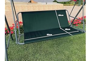 PETELA Replacement Swing Seat Cover Garden Swing Seat Cover Hammock Chair Garden Furniture Swing Chair Outdoor Garden Chair Covers Bench Cover (85cm x 48cm x48cm, Green)