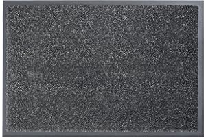 Carpido Clara wytrzymała wycieraczka zatrzymująca brud, antypoślizgowa mata pod drzwi, do użytku wewnątrz pomieszczeń, mata wejściowa (szara, 40 x 60 cm)