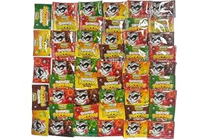 CAPTAIN PLAY Polvere frizzante Bonus Pack - 50 Mini Bustine, Halloween Caramelle e Caramelle Compleanno Bambini, 50g