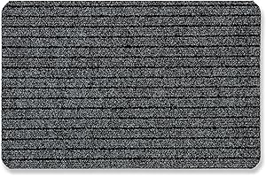 OGOS Wycieraczka wewnętrzna – pasuje pod drzwi wejściowe – mata zatrzymująca brud, wytrzymała, antypoślizgowa, do użytku wewnątrz i na drzwi wejściowe, 50 x 80 cm, antracytowa