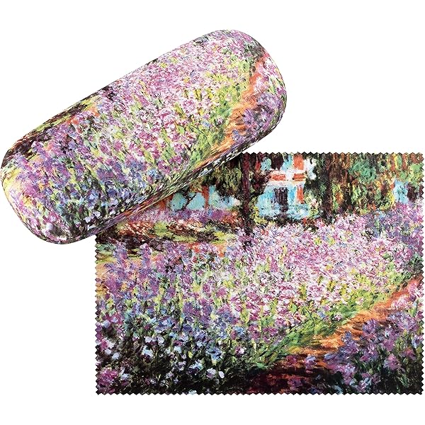 FEFI Astuccio Rigido Per Occhiali Con Effetto Goffrato Floreale Marrone - Include Panno In Microfibra, 155x65x34 Mm - 4