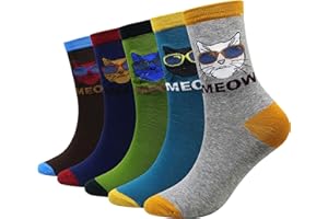 Cansok Chaussettes fantaisie pour homme Happy Calf Dress Crew