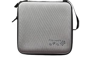 Archgon / Flashwoife Custodia in Nylon Eva con Scheda in Argento Custodia Rigida Nera per Custodia per Dvd Esterno masterizzatore Blu-Ray