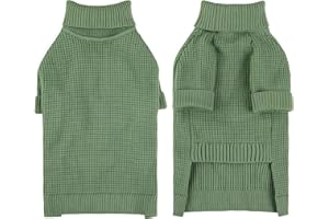 KONVINIT Suéter para Perros Medianos, Jersey de Punto de Manga Larga y Cuello Alto para Mascotas, Material Elástico y Cómodo, Ropa de Invierno para Perro Mediano