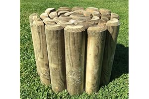 RUDDINGS WOOD 225mm x 2.4m Log Roll Border Edging