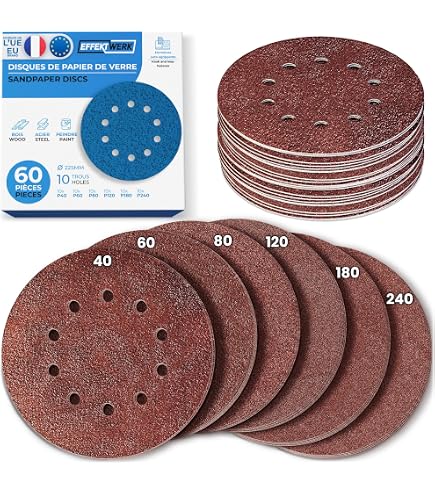 10 Triangles Abrasifs Grain 120 Scheppach Pour DS930 - Pour Mur Et Plafond