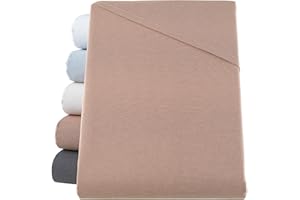 SHC TEXTILIEN SHC by BaSaTex Betttuch Bettlaken Haushaltstuch Tischdecke Leintuch ohne Gummizug | 100% Baumwolle | 140x200 cm | Farbe: Taupe