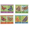 Mahaphilla ~ Tuvalu Leaders of The World Butterfly 4 Diff Pair MNH/Unused Stamps ~ Multi Color