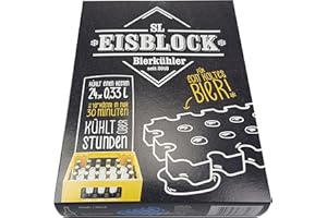 SL-Eisblock Bierkühler Getränkekühler für 0,33 Liter Flaschen, blau