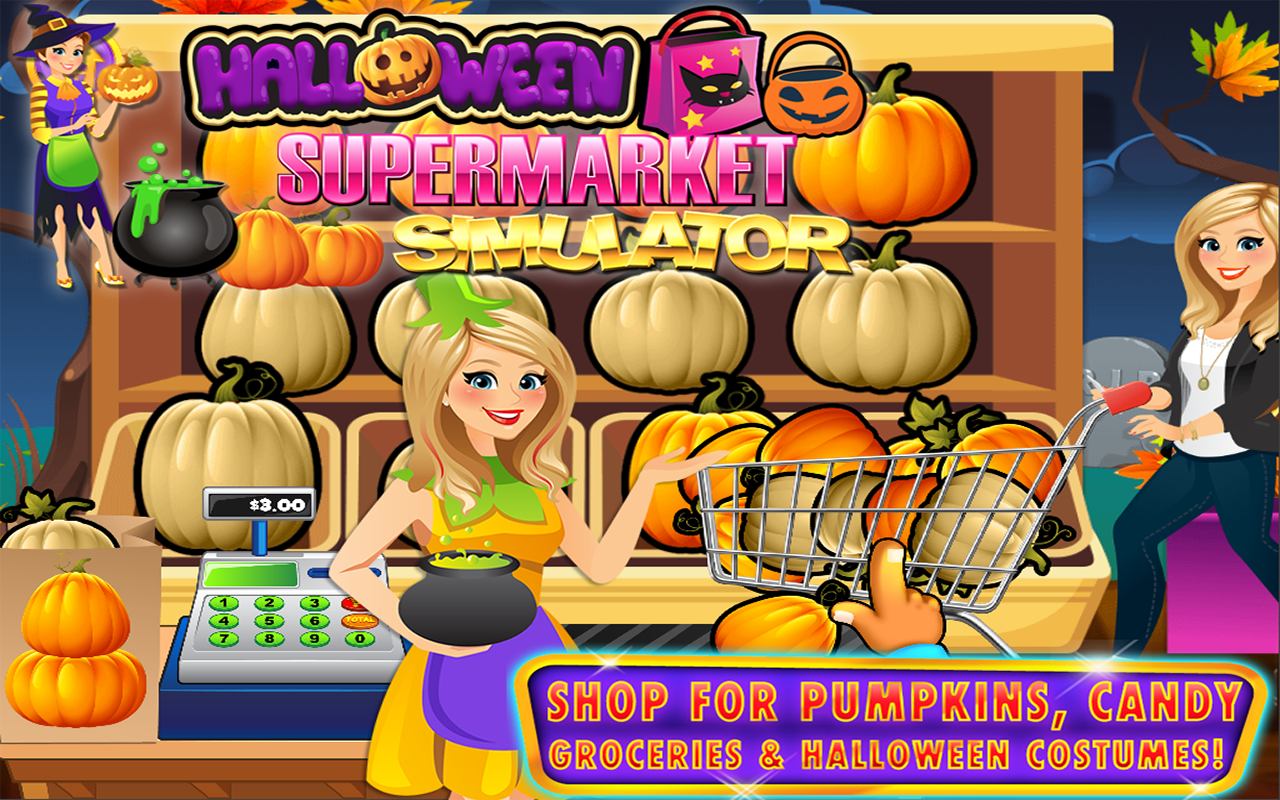 Supermarket Halloween Simulator Kids Grocery Store & Cash Register Supermarket Halloween Simulator Kids Grocery Store & Cash Register