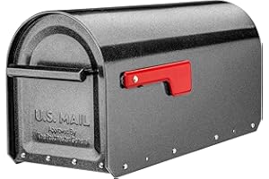 ARCHITECTURAL MAILBOXES 5560P-R-10 Sequoia Heavy Duty Post Mount Mailbox, Pewter, L