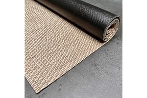 STORESDECO Alfombra vinílica de Tejido Trenzado Premium de Alta Gama. Lavable Antideslizante y extraplana. Materiales de máxima Calidad Resistentes Color Beige 60x90 cm
