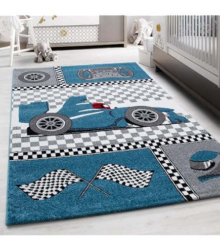 Tapis Chambre Enfant Motif Galaxy étoiles - Polyester Doux, Antidérapant, Lavable - Plusieurs Tailles