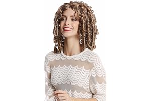 WIG ME UP- 91049-ZA27A Peluca Mujer Halloween Carnaval Barroco Rococó Victoriano gótico Lolita Cosplay Steampunk tirabuzones Rubio Oscuro