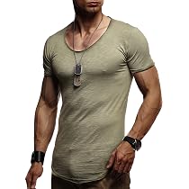 Leif Nelson Herren T-Shirt Mit Kapuze - Slim Fit, Kurzarm, Sport & Freizeit, Gym Shirt