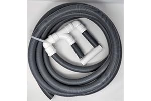 BITS4REASONS para Caravana, Doble 2 Salidas para Aguas RESIDUALES DE LA Caravana, Salida del Sistema DE TUBERÍAS con LA OPCIÓN DE TUBERÍA DE Sitio DE 6 Metros con FLOPLAST DE Grado DE FONTANERÍA