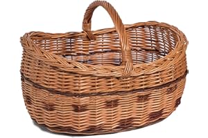 Prestige Wicker Wicker Basket Barrel Extra Large, Rattan, Brown, 46 x 54 x 37 cm