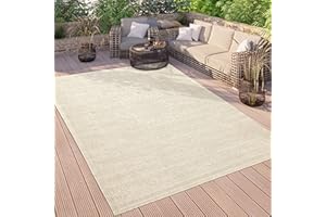 ‎PACO HOME Dywan Zewnêtrzny Taras Balkon Dywan Do Kuchni Orientalne Ornamenty Orientalny Wzór Vintage Mo¿na Praæ W Pralce, Rozmiar:120x160 cm, Kolor: Kremowy 2