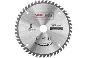 SAXTON BLADES Saxton TCT - Hoja de sierra circular (150 mm x 20 mm, 48 dientes, anillo de 16 mm y 10 mm, compatible con Ryobi Bosch)